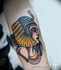 Фото рисунка тату Клеопатра 04.11.2018 №175 - Cleopatra tattoo - tattoo-photo.ru