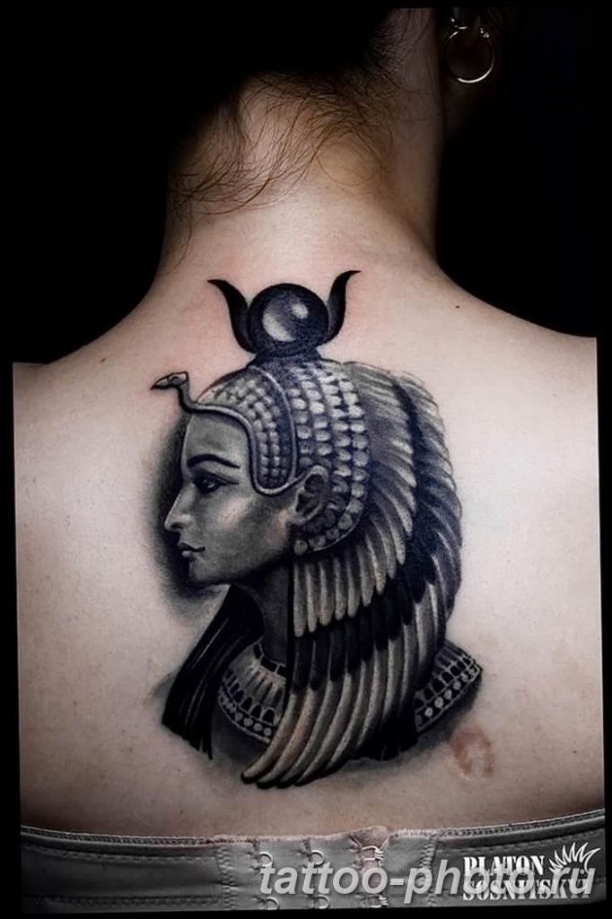 Фото рисунка тату Клеопатра 04.11.2018 №004 - Cleopatra tattoo - tattoo-photo.ru