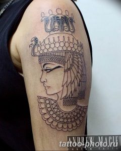 Фото рисунка тату Клеопатра 04.11.2018 №006 - Cleopatra tattoo - tattoo-photo.ru