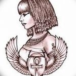 Фото рисунка тату Клеопатра 04.11.2018 №009 - Cleopatra tattoo - tattoo-photo.ru
