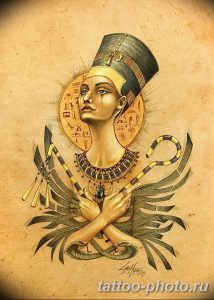 Фото рисунка тату Клеопатра 04.11.2018 №018 - Cleopatra tattoo - tattoo-photo.ru
