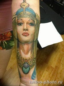 Фото рисунка тату Клеопатра 04.11.2018 №023 - Cleopatra tattoo - tattoo-photo.ru