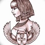 Фото рисунка тату Клеопатра 04.11.2018 №026 - Cleopatra tattoo - tattoo-photo.ru