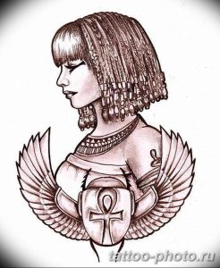 Фото рисунка тату Клеопатра 04.11.2018 №026 - Cleopatra tattoo - tattoo-photo.ru