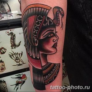 Фото рисунка тату Клеопатра 04.11.2018 №029 - Cleopatra tattoo - tattoo-photo.ru