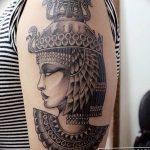 Фото рисунка тату Клеопатра 04.11.2018 №034 - Cleopatra tattoo - tattoo-photo.ru