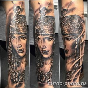 Фото рисунка тату Клеопатра 04.11.2018 №041 - Cleopatra tattoo - tattoo-photo.ru