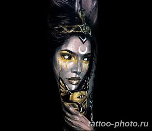 Фото рисунка тату Клеопатра 04.11.2018 №047 - Cleopatra tattoo - tattoo-photo.ru