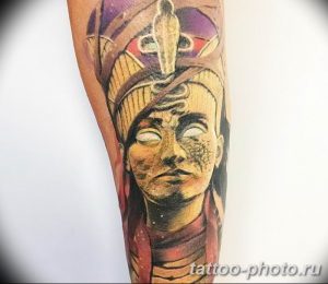 Фото рисунка тату Клеопатра 04.11.2018 №048 - Cleopatra tattoo - tattoo-photo.ru