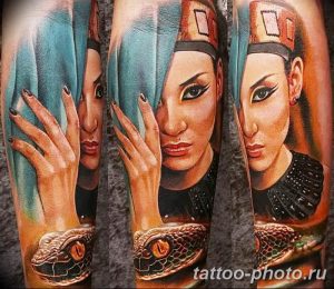 Фото рисунка тату Клеопатра 04.11.2018 №049 - Cleopatra tattoo - tattoo-photo.ru