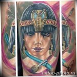 Фото рисунка тату Клеопатра 04.11.2018 №053 - Cleopatra tattoo - tattoo-photo.ru