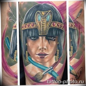 Фото рисунка тату Клеопатра 04.11.2018 №053 - Cleopatra tattoo - tattoo-photo.ru