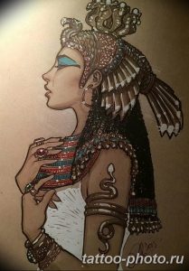 Фото рисунка тату Клеопатра 04.11.2018 №067 - Cleopatra tattoo - tattoo-photo.ru