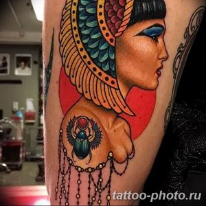 Фото рисунка тату Клеопатра 04.11.2018 №073 - Cleopatra tattoo - tattoo-photo.ru