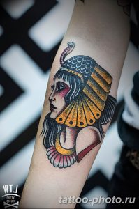 Фото рисунка тату Клеопатра 04.11.2018 №075 - Cleopatra tattoo - tattoo-photo.ru