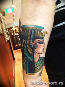 Фото рисунка тату Клеопатра 04.11.2018 №076 - Cleopatra tattoo - tattoo-photo.ru