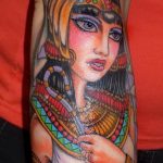 Фото рисунка тату Клеопатра 04.11.2018 №082 - Cleopatra tattoo - tattoo-photo.ru