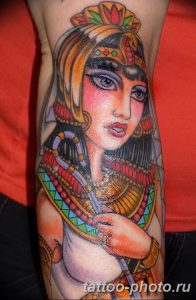 Фото рисунка тату Клеопатра 04.11.2018 №082 - Cleopatra tattoo - tattoo-photo.ru