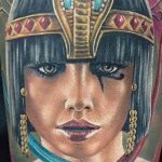 Фото рисунка тату Клеопатра 04.11.2018 №086 - Cleopatra tattoo - tattoo-photo.ru