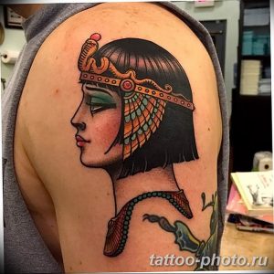 Фото рисунка тату Клеопатра 04.11.2018 №089 - Cleopatra tattoo - tattoo-photo.ru