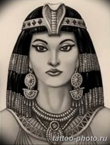 Фото рисунка тату Клеопатра 04.11.2018 №111 - Cleopatra tattoo - tattoo-photo.ru