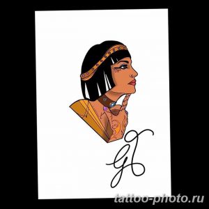 Фото рисунка тату Клеопатра 04.11.2018 №115 - Cleopatra tattoo - tattoo-photo.ru