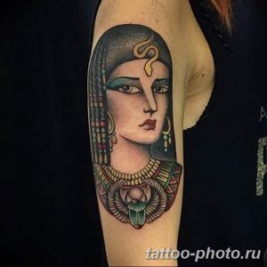 Фото рисунка тату Клеопатра 04.11.2018 №124 - Cleopatra tattoo - tattoo-photo.ru