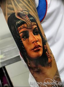 Фото рисунка тату Клеопатра 04.11.2018 №138 - Cleopatra tattoo - tattoo-photo.ru