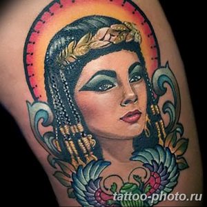 Фото рисунка тату Клеопатра 04.11.2018 №144 - Cleopatra tattoo - tattoo-photo.ru