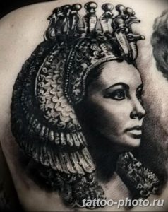 Фото рисунка тату Клеопатра 04.11.2018 №150 - Cleopatra tattoo - tattoo-photo.ru