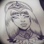Фото рисунка тату Клеопатра 04.11.2018 №151 - Cleopatra tattoo - tattoo-photo.ru