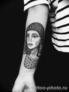 Фото рисунка тату Клеопатра 04.11.2018 №152 - Cleopatra tattoo - tattoo-photo.ru