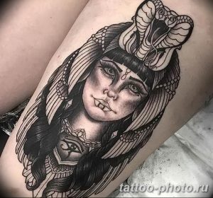 Фото рисунка тату Клеопатра 04.11.2018 №156 - Cleopatra tattoo - tattoo-photo.ru