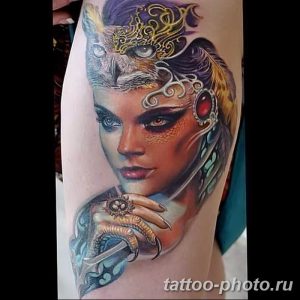Фото рисунка тату Клеопатра 04.11.2018 №164 - Cleopatra tattoo - tattoo-photo.ru