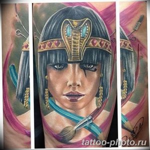 Фото рисунка тату Клеопатра 04.11.2018 №171 - Cleopatra tattoo - tattoo-photo.ru