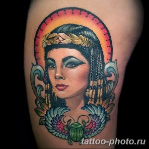 Фото рисунка тату Клеопатра 04.11.2018 №173 - Cleopatra tattoo - tattoo-photo.ru