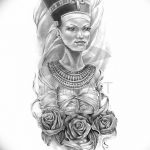 Фото рисунка тату Клеопатра 04.11.2018 №177 - Cleopatra tattoo - tattoo-photo.ru