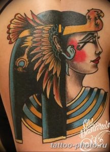 Фото рисунка тату Клеопатра 04.11.2018 №182 - Cleopatra tattoo - tattoo-photo.ru