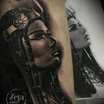 Фото рисунка тату Клеопатра 04.11.2018 №186 - Cleopatra tattoo - tattoo-photo.ru