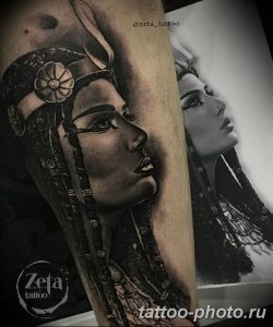Фото рисунка тату Клеопатра 04.11.2018 №186 - Cleopatra tattoo - tattoo-photo.ru