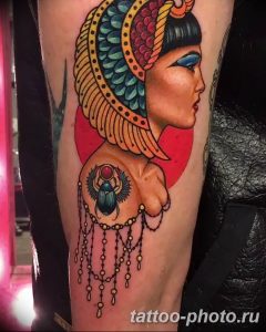 Фото рисунка тату Клеопатра 04.11.2018 №189 - Cleopatra tattoo - tattoo-photo.ru