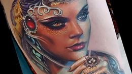 Фото рисунка тату Клеопатра 04.11.2018 №196 - Cleopatra tattoo - tattoo-photo.ru