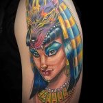 Фото рисунка тату Клеопатра 04.11.2018 №208 - Cleopatra tattoo - tattoo-photo.ru