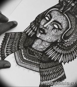 Фото рисунка тату Клеопатра 04.11.2018 №211 - Cleopatra tattoo - tattoo-photo.ru