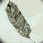 Фото Мехенди перо птицы 25.10.2018 №048 - Mehendi bird feather - tattoo-photo.ru