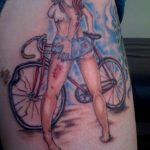 Фото рисунка тату велосипед 12.10.2018 №002 - tattoo bike - tattoo-photo.ru