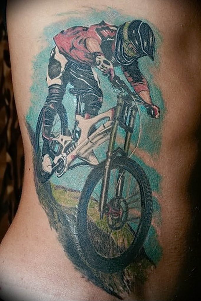 Фото рисунка тату велосипед 12.10.2018 № 128 - tattoo bike - tattoo-photo.r...