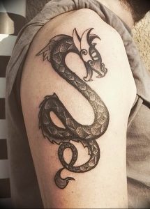 Фото рисунка тату дракон 12.10.2018 №004 - dragon tattoo - tattoo-photo.ru