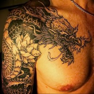 Фото рисунка тату дракон 12.10.2018 №066 - dragon tattoo - tattoo-photo.ru