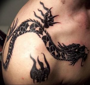 Фото рисунка тату дракон 12.10.2018 №086 - dragon tattoo - tattoo-photo.ru